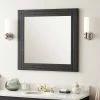 Signature Hardware Ansel 36 in. Rectangular Vanity Mirror in Rustic Black