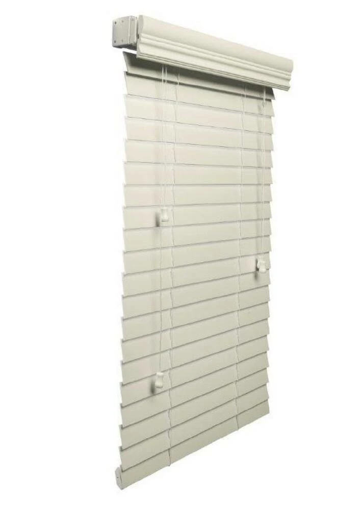 Lotus & Windoware, Inc. 58 x 72 in. 2 in. Faux Wood Blind in Alabaster 1 Lotus & Windoware, Inc. 58 x 72 in. 2 in. Faux Wood Blind in Alabaster