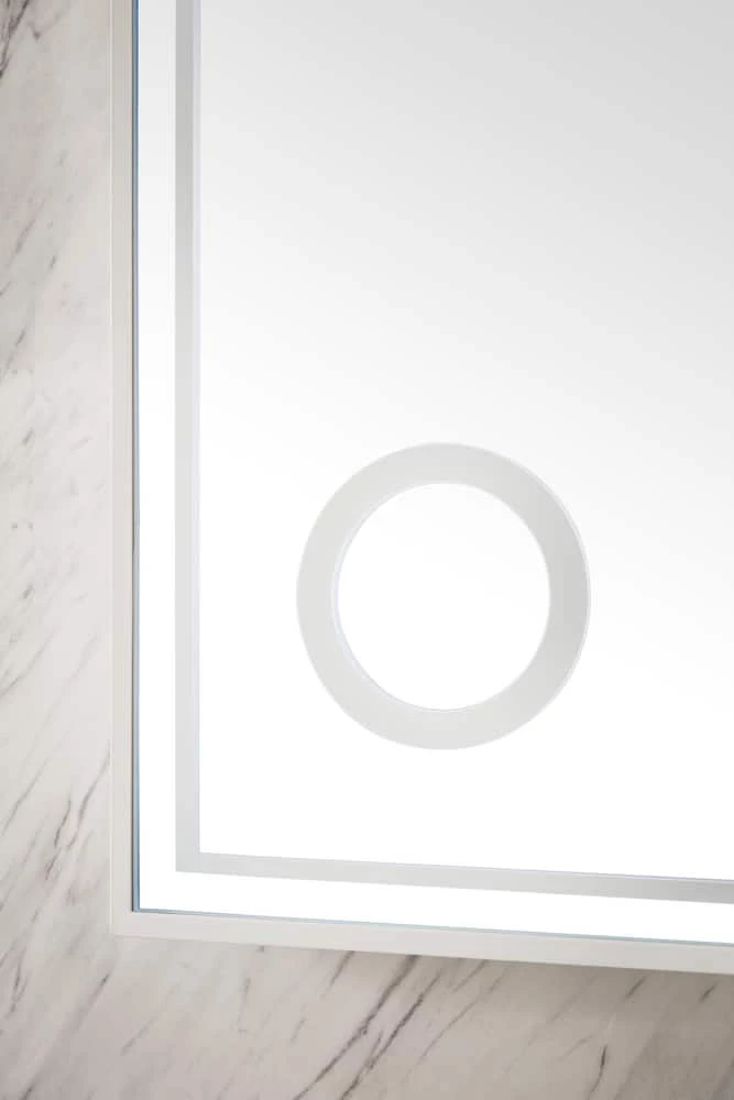 James Martin Vanities 29-1/2 in. Rectangular LED Mirror in Glossy White 3 James Martin Vanities 29-1/2 in. Rectangular LED Mirror in Glossy White - Image 3
