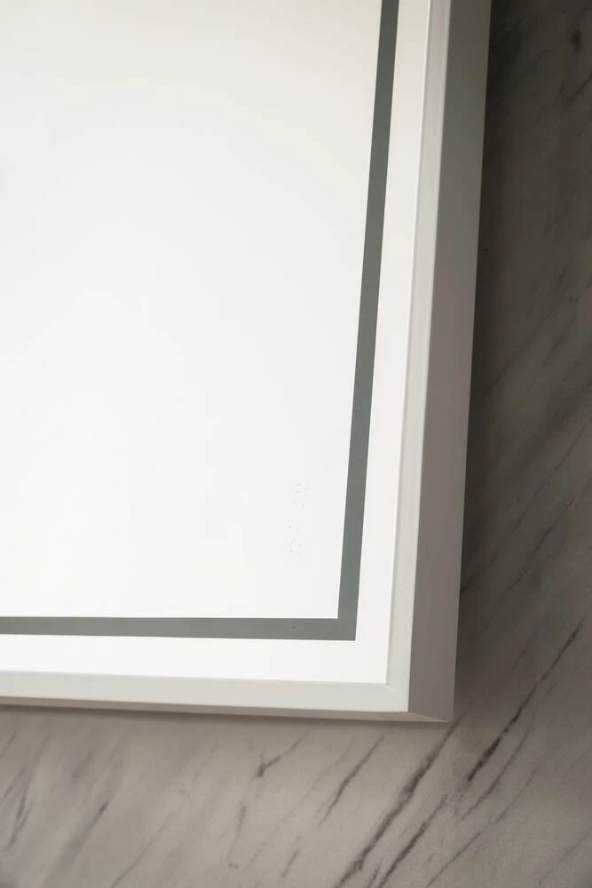 James Martin Vanities 29-1/2 in. Rectangular LED Mirror in Glossy White 5 James Martin Vanities 29-1/2 in. Rectangular LED Mirror in Glossy White - Image 5