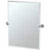 Gatco 31-1/2 x 23-1/2 in. Brass Rectangular Wall Mirror in Polished Chrome
