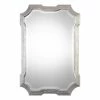 Uttermost Company Halima 40 x 27 in. Rectangular Mirror in Silver Leaf