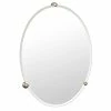 Gatco 27 x 20 in. Frameless Oval Mirror in Satin Nickel
