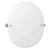 Perrin & Rowe Matheson™ 24-1/2 X 23-3/8 in. Oval Frameless Mirror in Satin Nickel