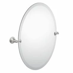 Moen Glenshire® 26 x 22-13/16 in. Zinc-Glass Oval Tilt Mirror in Brushed Nickel