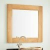 Signature Hardware Bastian 30 in. Teak Vanity Mirror in Natural Wood