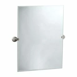 Gatco Marina 23-1/2 x 31-1/2 in. Wall Mount Rectangular Frameless Mirror in Satin Nickel