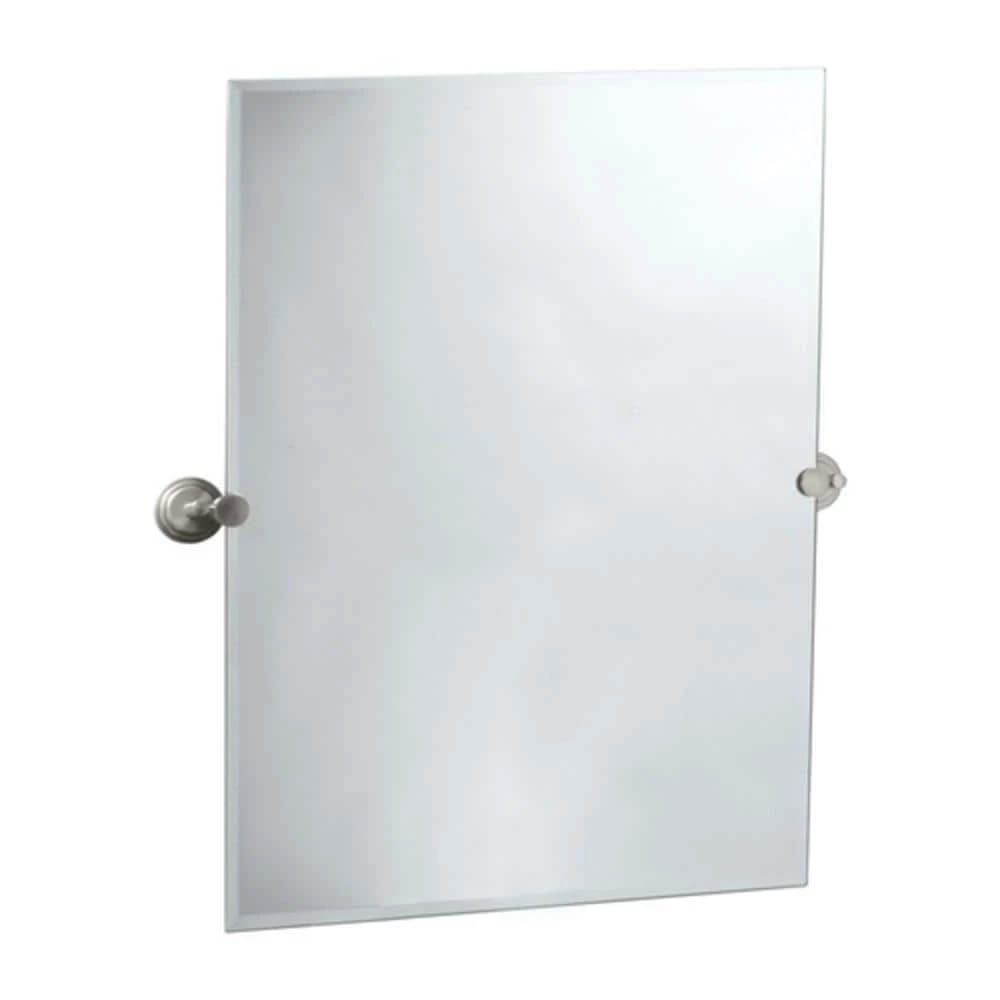 Gatco Marina 23-1/2 x 31-1/2 in. Wall Mount Rectangular Frameless Mirror in Satin Nickel 1 Gatco Marina 23-1/2 x 31-1/2 in. Wall Mount Rectangular Frameless Mirror in Satin Nickel