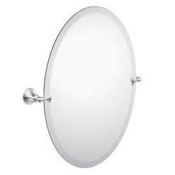 Moen Glenshire® 26 x 22-13/16 in. Zinc-Glass Oval Tilt Mirror in Polished Chrome