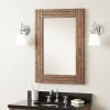 Signature Hardware Ansel 24 in. Rectangular Vanity Mirror in Farmhouse Brown