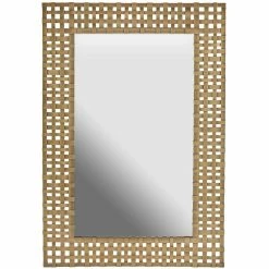 Capital Lighting 26 x 40 in. Rectangular Decorative Mirror in Aged Brass