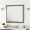 Signature Hardware Fallbrook 34 in. Rectangular Vanity Mirror in Ash Brown
