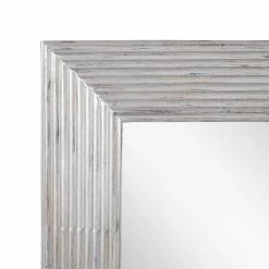 Signature Hardware Moorcroft 29-1/4 x 29-1/4 x 3-1/2 in. Square Decorative Vanity Mirror in Antique Silver Powder Coat -Lotus & Windoware, Inc. Shop Query 1390