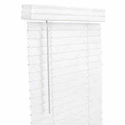 Lotus & Windoware, Inc. 24 x 72 in. Faux Wood Cordless Blind in White