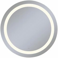 Robern Vitality 40 in. 2700K Anodized Aluminum Frameless Round Mirror with Light Inset