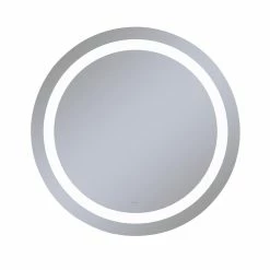 Robern Vitality 40 in. 4000K Anodized Aluminum Frameless Round Mirror with Light Inset