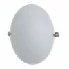 Gatco 32 x 23-1/2 in. Oval Mirror in Satin Nickel