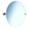 Gatco Marina 26-1/2 x 19-1/2 in. Wall Mount Oval Frame Mirror in Polished Chrome