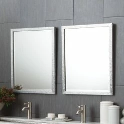 Native Trails Divinity 1 x 27 in. Large Mirror in Hammered Aluminum -Lotus & Windoware, Inc. Shop Query 1462