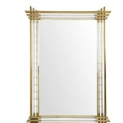 James Martin Vanities 35-3/8 in. Rectangular Mirror in Polished Gold