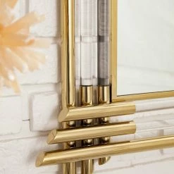 James Martin Vanities 35-3/8 in. Rectangular Mirror in Polished Gold -Lotus & Windoware, Inc. Shop Query 1469