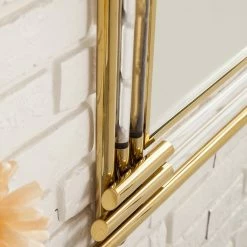 James Martin Vanities 35-3/8 in. Rectangular Mirror in Polished Gold -Lotus & Windoware, Inc. Shop Query 1472