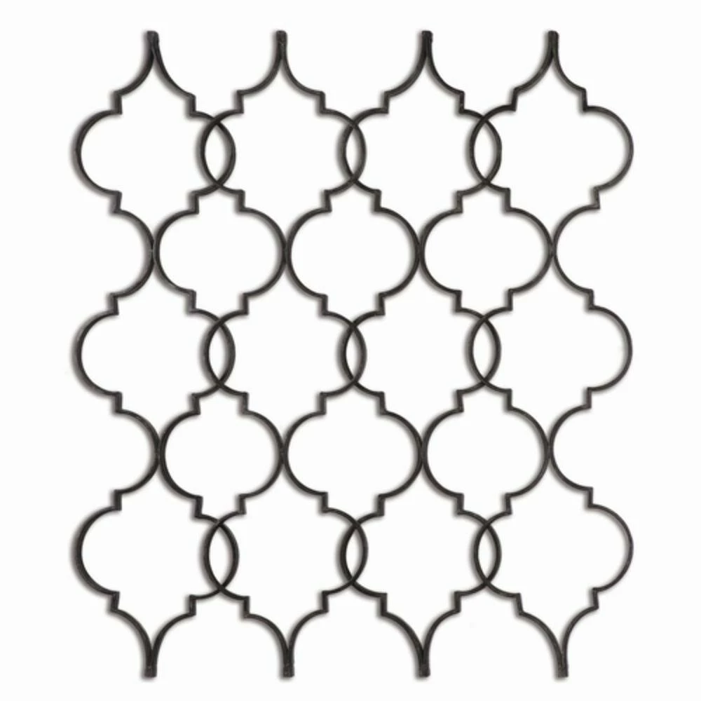 Uttermost Company Zakaria 57 x 54 in. Forged Metal Wall Art in Aged Black 1 Uttermost Company Zakaria 57 x 54 in. Forged Metal Wall Art in Aged Black