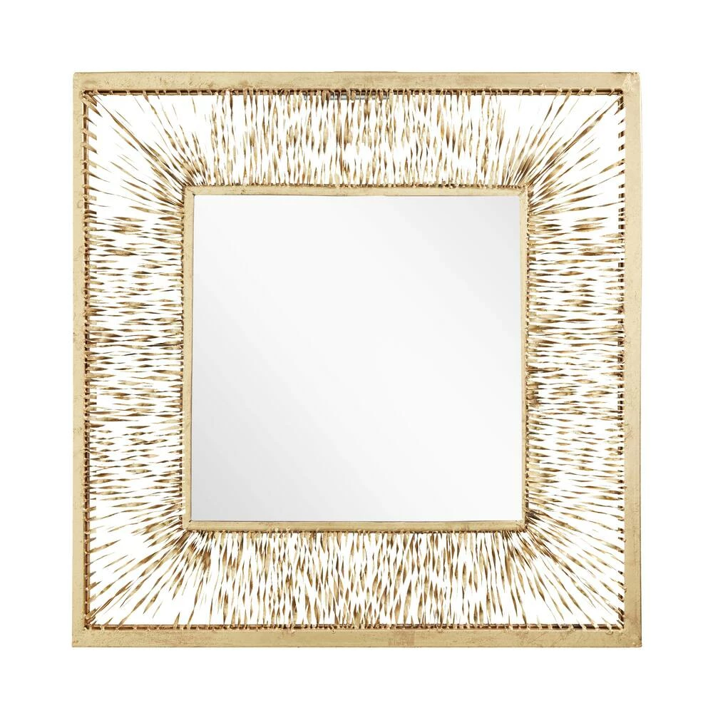 Signature Hardware Emsdale 30 x 30 x 1/2 in. Square Decorative Vanity Mirror in Gold Leaf 1 Signature Hardware Emsdale 30 x 30 x 1/2 in. Square Decorative Vanity Mirror in Gold Leaf