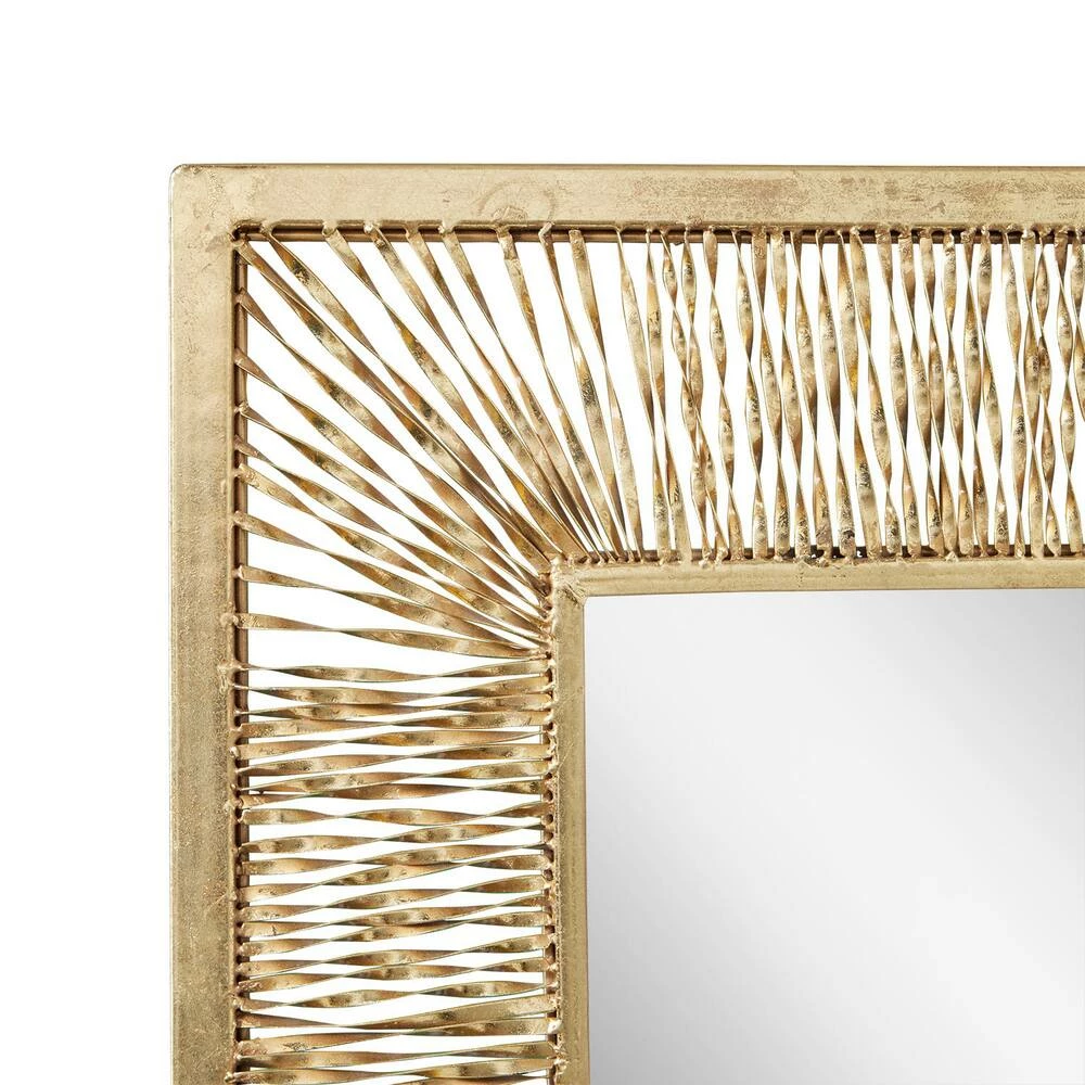 Signature Hardware Emsdale 30 x 30 x 1/2 in. Square Decorative Vanity Mirror in Gold Leaf 3 Signature Hardware Emsdale 30 x 30 x 1/2 in. Square Decorative Vanity Mirror in Gold Leaf - Image 3