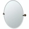 Gatco Tiara 32 x 24 in. Frameless Oval Mirror in Oil Rubbed Bronze