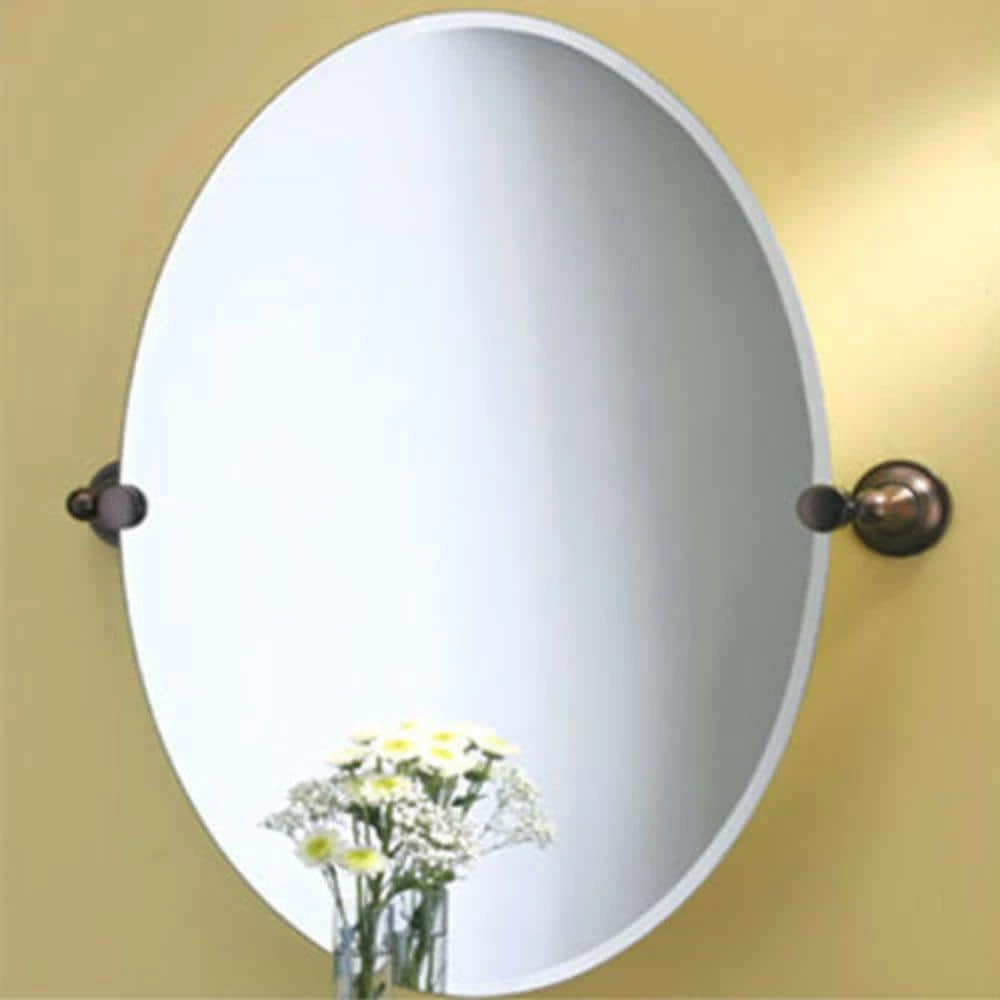 Gatco Tiara 32 x 24 in. Frameless Oval Mirror in Oil Rubbed Bronze 2 Gatco Tiara 32 x 24 in. Frameless Oval Mirror in Oil Rubbed Bronze - Image 2