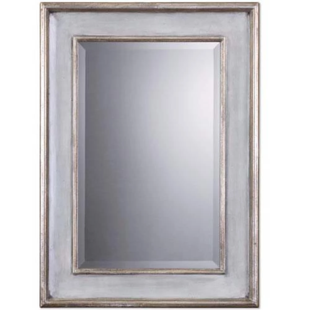 Uttermost Company Ogden 37 in. Wood Frame Mirror in Blue 1 Uttermost Company Ogden 37 in. Wood Frame Mirror in Blue