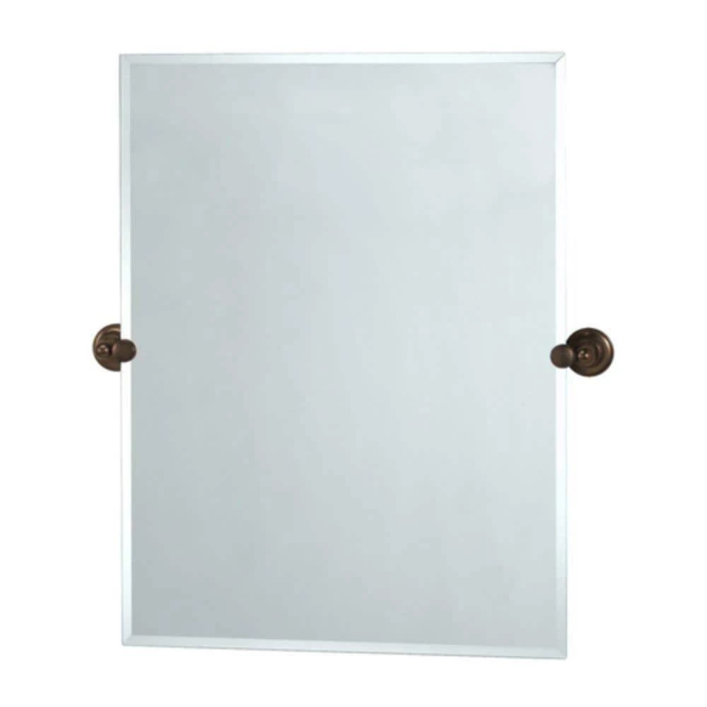 Gatco Tiara 23-1/2 x 31-1/2 in. Brass Wall Mount Rectangular Frameless Mirror in Oil Rubbed Bronze 1 Gatco Tiara 23-1/2 x 31-1/2 in. Brass Wall Mount Rectangular Frameless Mirror in Oil Rubbed Bronze
