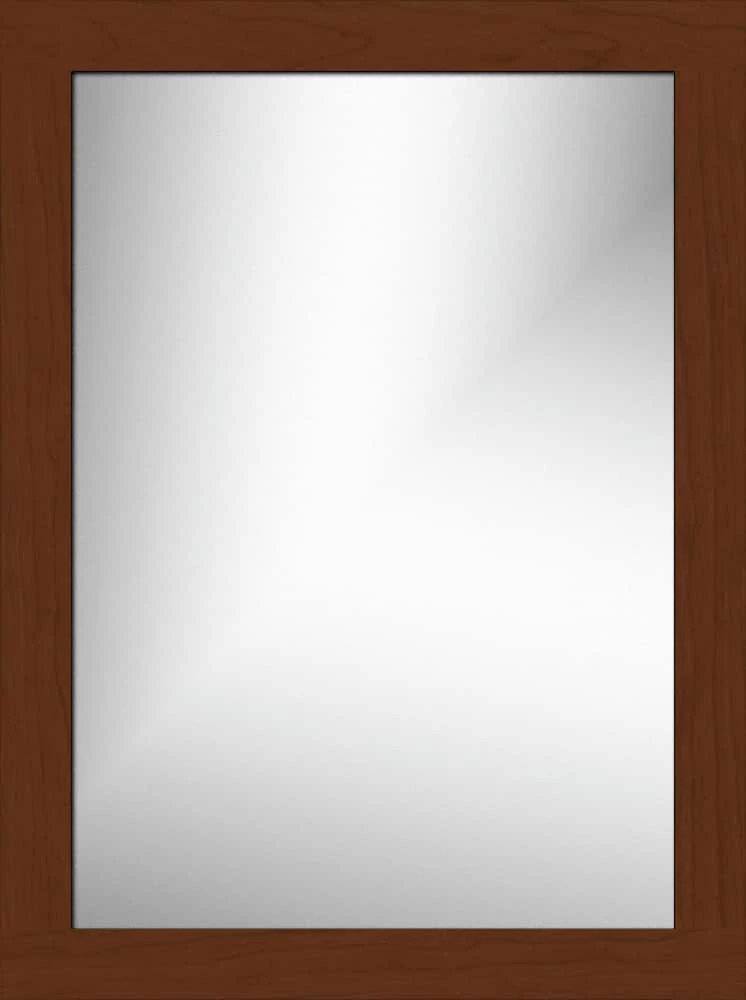 Strasser Woodenworks 24 x 24 in. Framed Wall Mirror in Pecan Cherry 1 Strasser Woodenworks 24 x 24 in. Framed Wall Mirror in Pecan Cherry