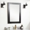 Signature Hardware Fallbrook 22-1/8 in. Rectangular Vanity Mirror in Black