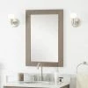Signature Hardware Fallbrook 22-1/8 in. Rectangular Vanity Mirror in Ash Brown