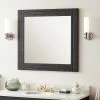 Signature Hardware Ansel 36 in. Rectangular Vanity Mirror in Rustic Black