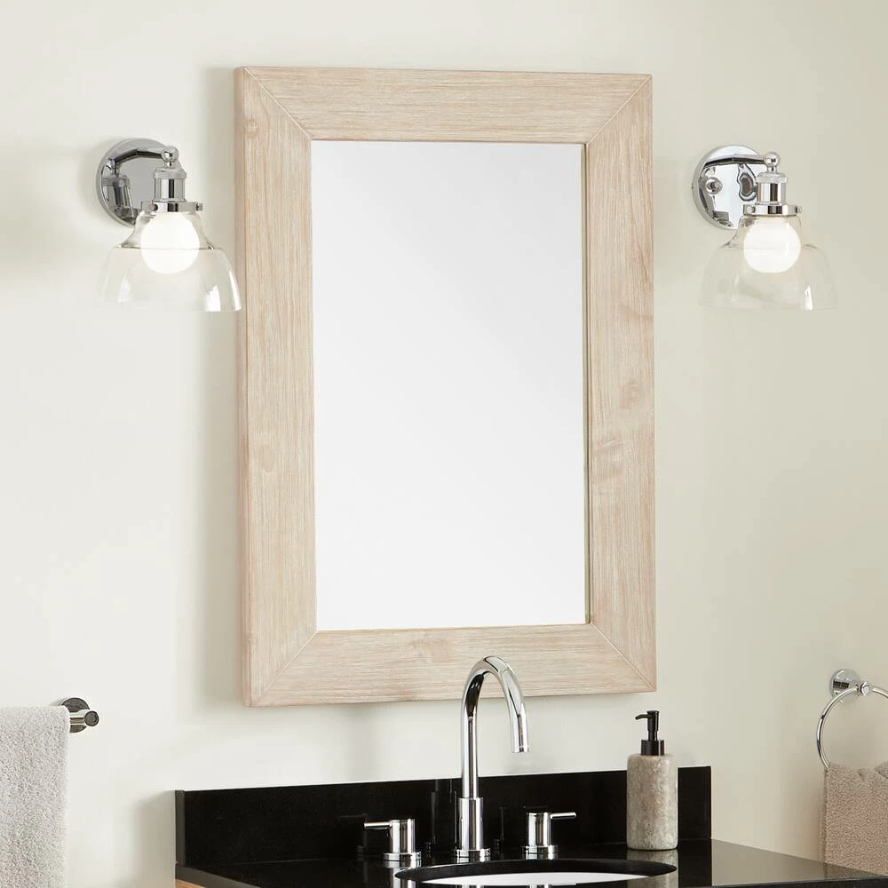 Signature Hardware Maysville 24 in. Rectangular Vanity Mirror in White Wash 3 Signature Hardware Maysville 24 in. Rectangular Vanity Mirror in White Wash - Image 3
