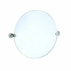 Gatco Latitude 2 Round Mirror in Satin Nickel