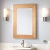 Signature Hardware Osa 24 OSA TEAK BEVELED MIRROR - SET OF TWO - NATURAL TEAK