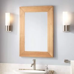 Signature Hardware Osa 24 OSA TEAK BEVELED MIRROR - SET OF TWO - NATURAL TEAK