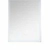 James Martin Vanities 23-5/8 in. Rectangular LED Mirror in Glossy White