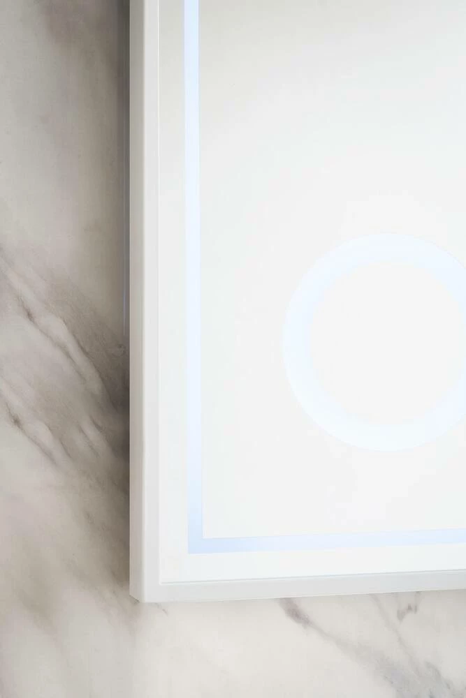 James Martin Vanities 23-5/8 in. Rectangular LED Mirror in Glossy White 2 James Martin Vanities 23-5/8 in. Rectangular LED Mirror in Glossy White - Image 2