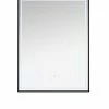 James Martin Vanities 23-5/8 in. Rectangular LED Mirror in Matte Black