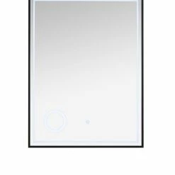James Martin Vanities 23-5/8 in. Rectangular LED Mirror in Matte Black