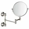 AXOR Montreux 12-3/8 x 7-3/4 in. Double Sided Round Mirror in Polished Nickel