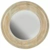Capital Lighting 30 x 30 in. Round Mirror in White Washed Wood with Gold Leaf