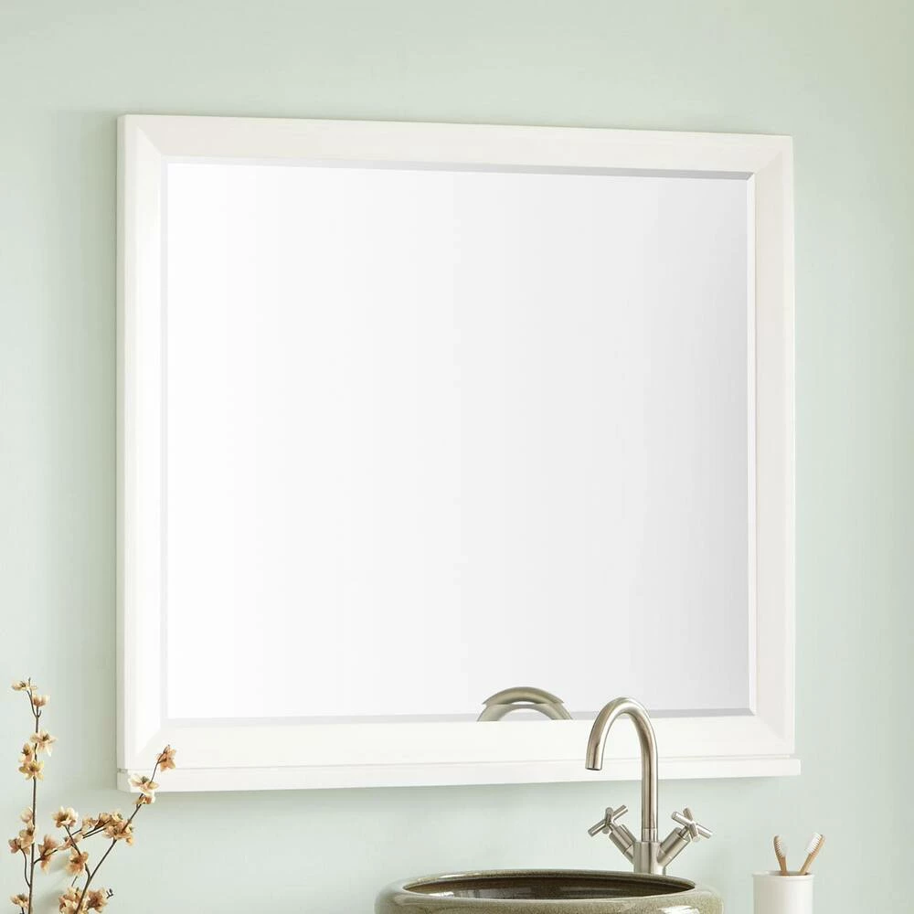 Signature Hardware Davyn 36 in. Rectangular Mirror in White 1 Signature Hardware Davyn 36 in. Rectangular Mirror in White