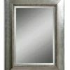 Uttermost Company Fresno 50 x 40 in. Rectangle Mirror in Antique Silver Leaf and Black (Less Frame)