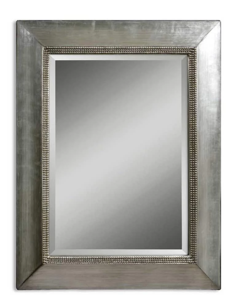 Uttermost Company Fresno 50 x 40 in. Rectangle Mirror in Antique Silver Leaf and Black (Less Frame) 1 Uttermost Company Fresno 50 x 40 in. Rectangle Mirror in Antique Silver Leaf and Black (Less Frame)